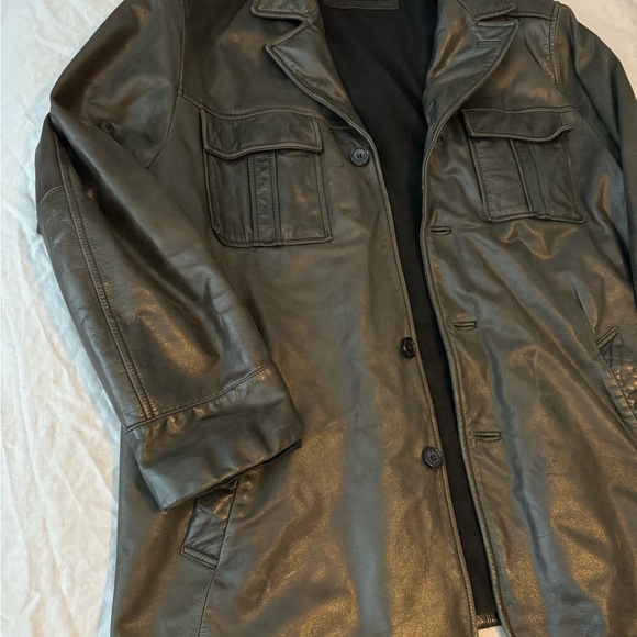 VINTAGE KENNETH COLE (New York) GENUINE LEATHER COAT. Size XL - Picture 5 of 14